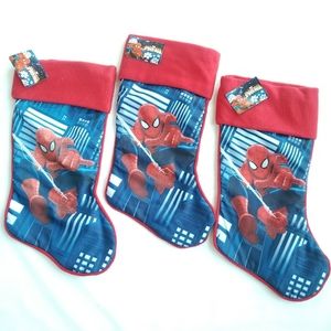 new Lot of 3 Spider Man Holiday Stockings